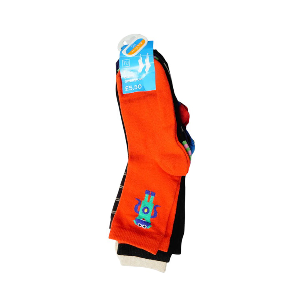 BOYS SOCKS 7PC PACK MDW-23 9-12.5M