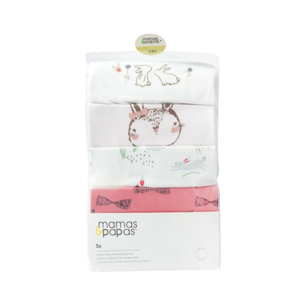 GIRLS L/S 5PC BODY SUIT M & P MDW-23 3-6M MP03