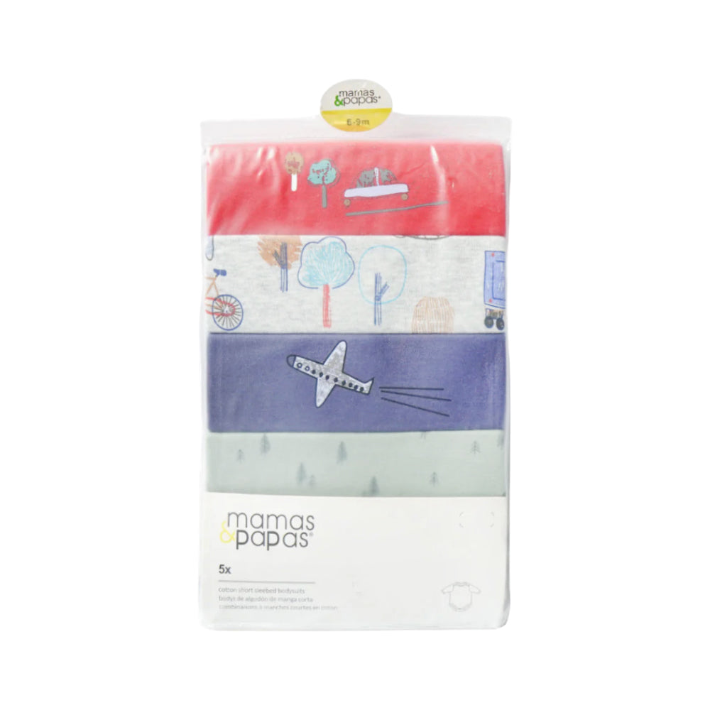 BOYS L/S 5PC BODY SUIT M & P MDW-23 6-9M MP03