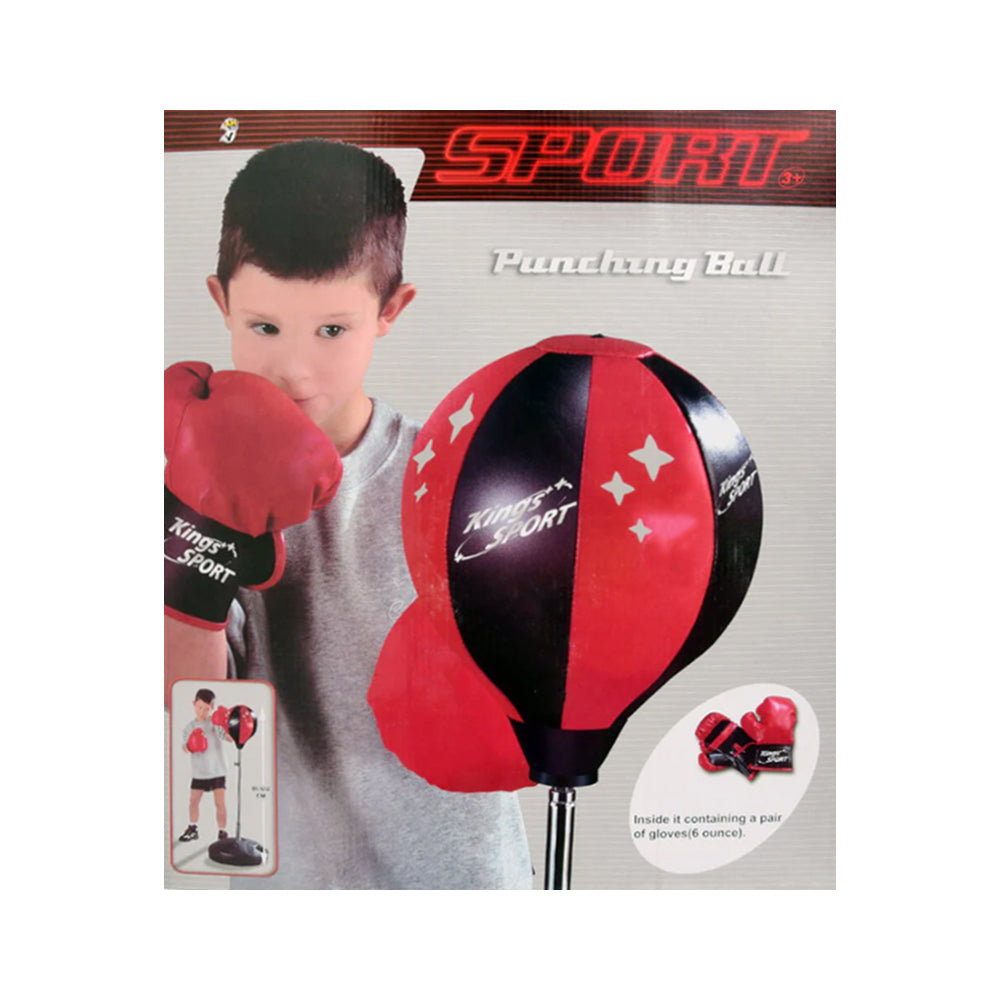 113881 KING SPORT PUNCHING BALL WITH GLOVES SET  D