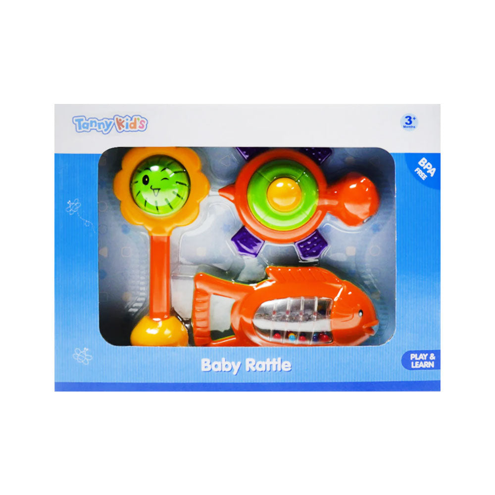 TY9045 TANNY KIDS BABY RATTLE 3PC SET  ID