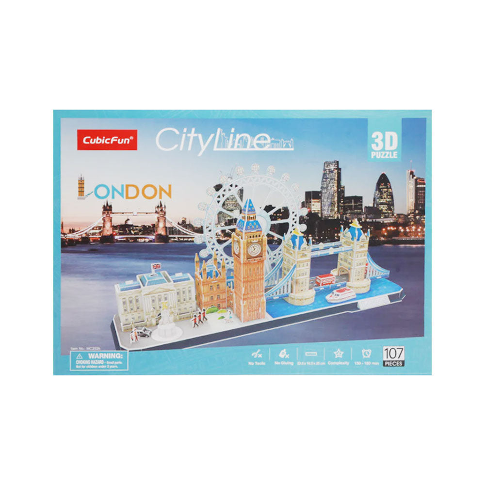 MC253H CUBICFUN 3D PUZZLE CITY LINE LONDON 107PC