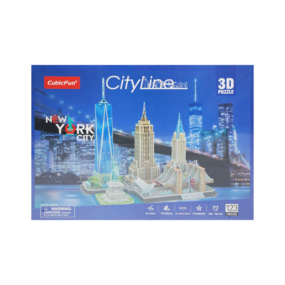 MC255H CUBICFUN 3D PUZZLE CITY LINE NOW YORK CITY 123PC