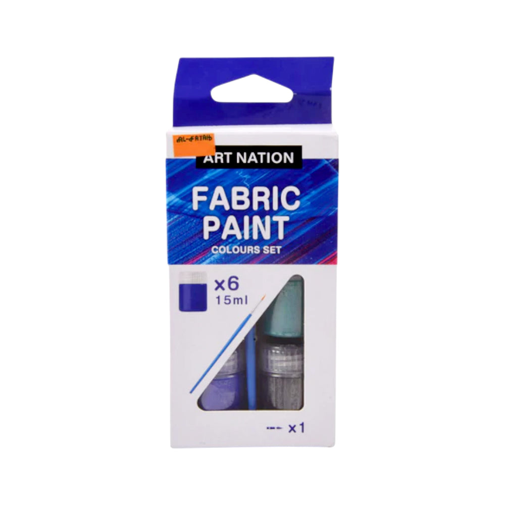 FAC0615 ART NATION FABRIC COLORING PAINT 6PC