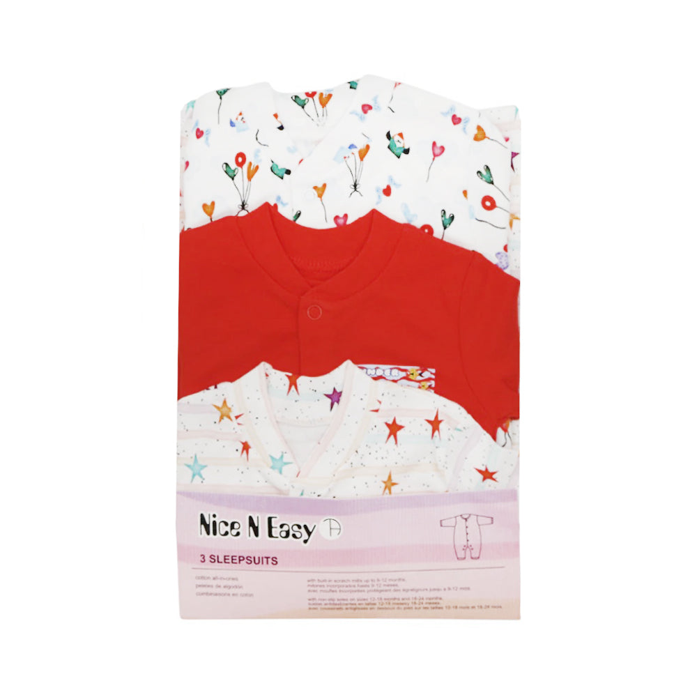 BOYS L/S 3PC SLEEP SUIT W/O SOCKS N&E MZS-24 0-3M HC-029