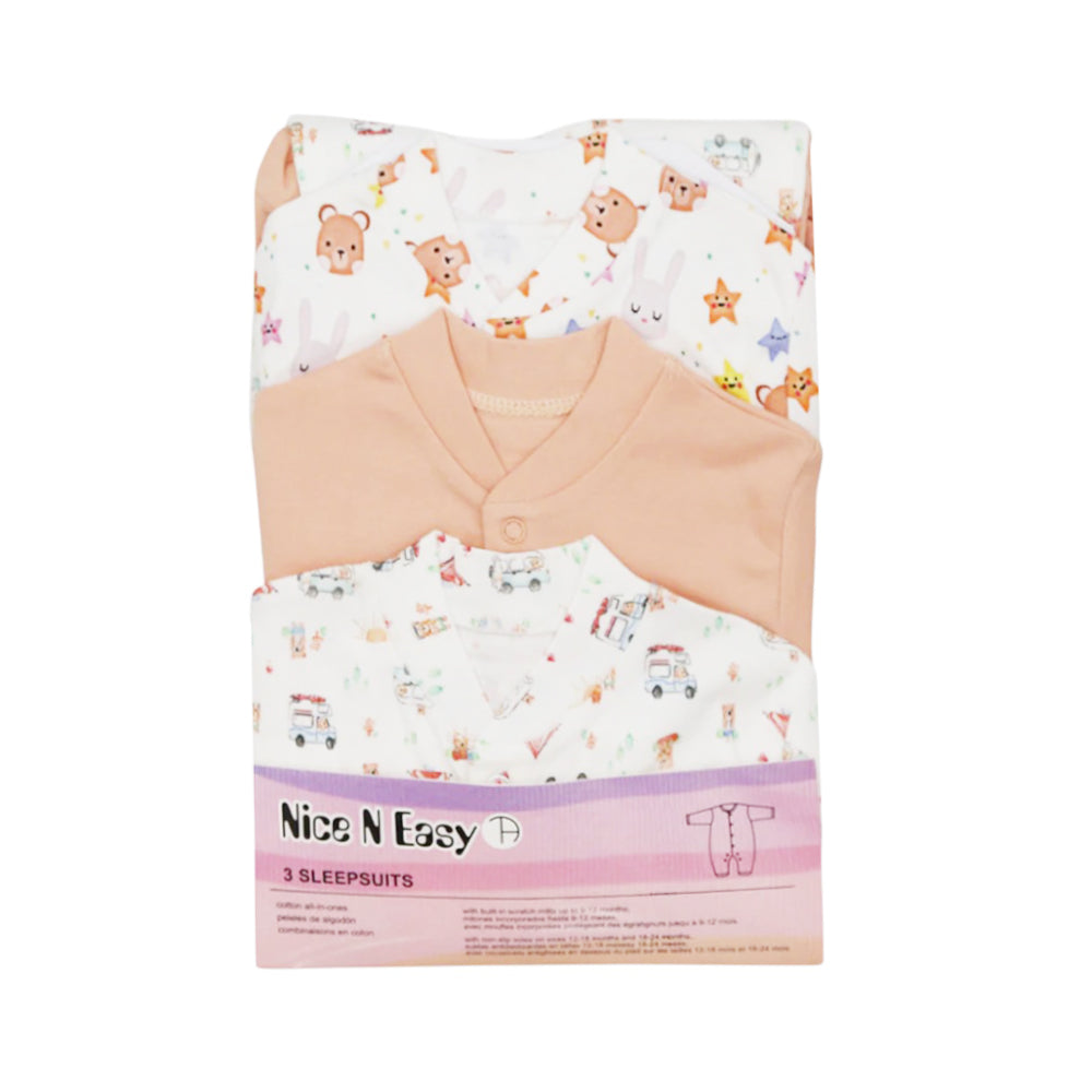 BOYS L/S 3PC SLEEP SUIT W/O SOCKS N&E MZS-24 6-9M HC-029