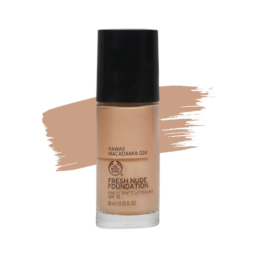 THE BODY SHOP FRESH NUDE FOUNDATION HAWAL MACADEMIA