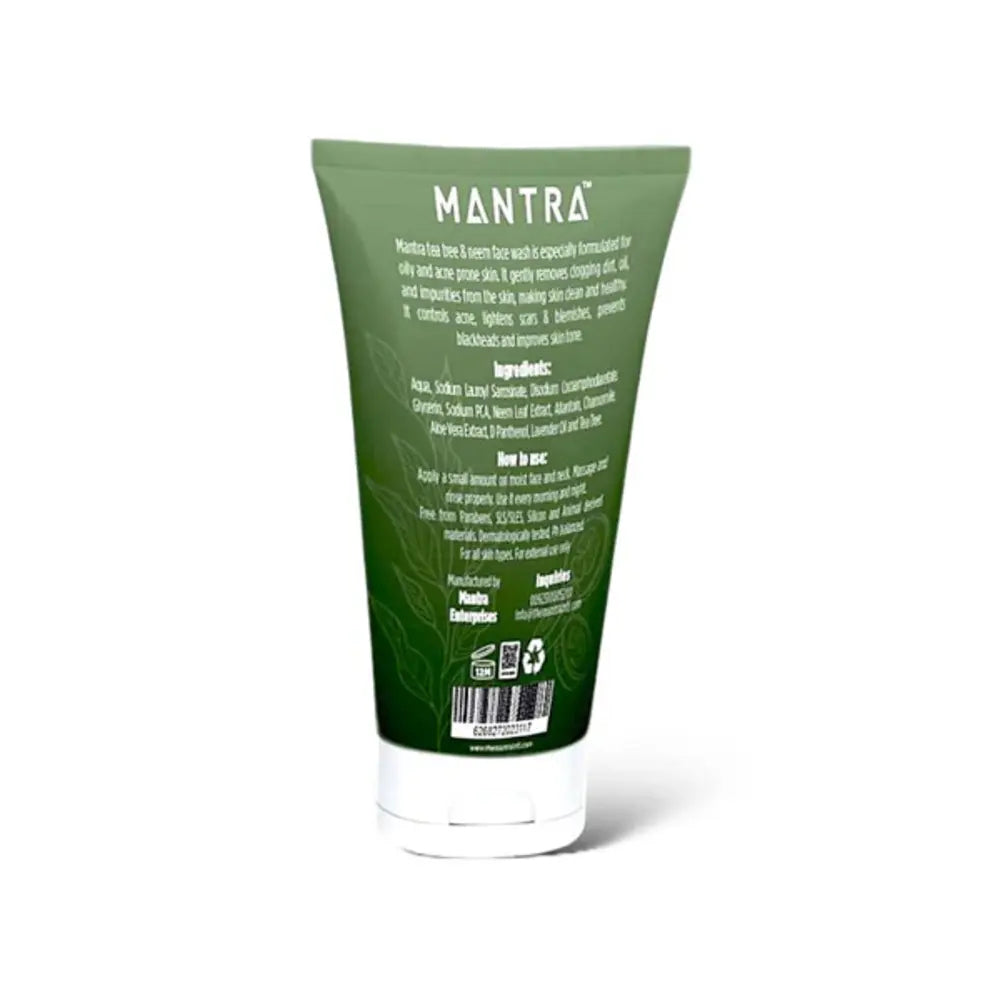 ORGANIC TEA TREE &NEEM FACE WASH 120 ML