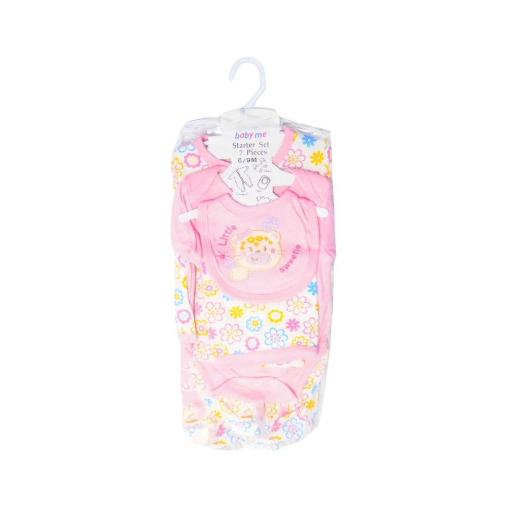 GIRLS 7PC GIFT SET HANGER MZS-24 6-9M 10575A