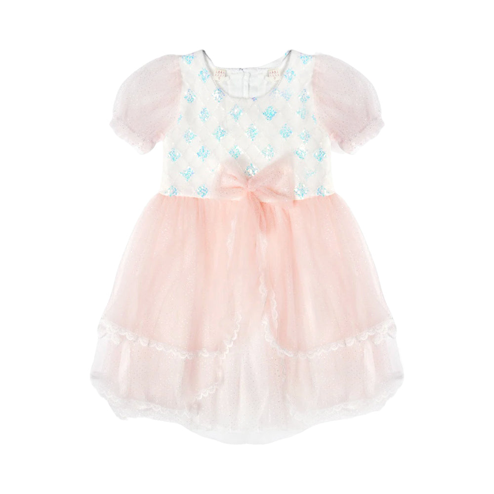 GIRLS S/L FANCY FROCK MZS-24 5-6 YEAR 007