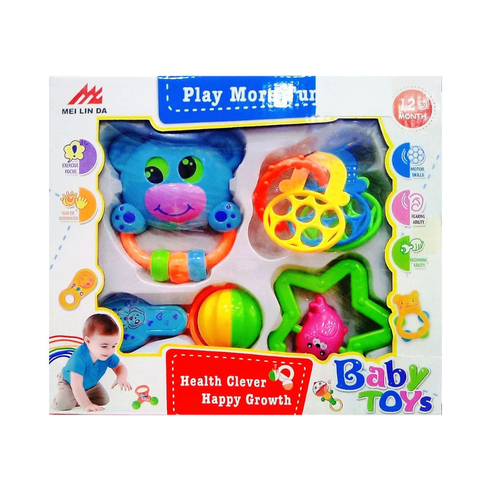 D604-9 BABY RATTLE SET 4PCS