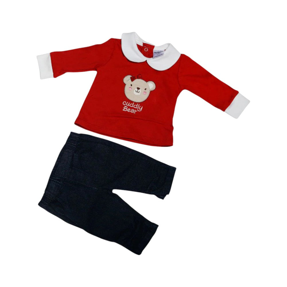 GIRLS L/S 2PC PAJAMA SUIT MZW-24 0-3M 239-044