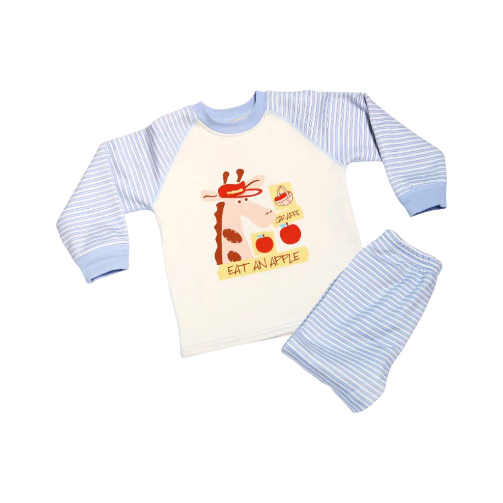 UNISEX L/S 2PC PAJAMA SUIT MZW-24 2-3 YEAR 0107