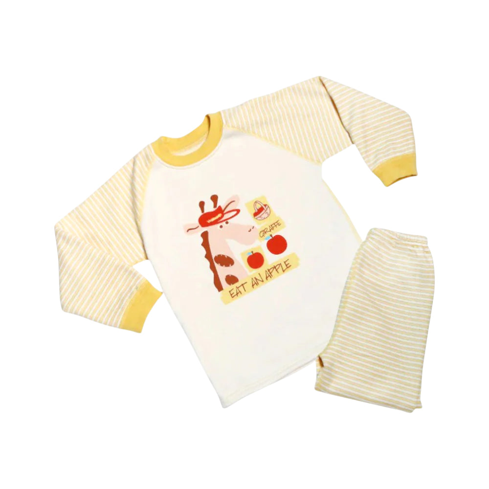 UNISEX L/S 2PC PAJAMA SUIT MZW-24 4-5 YEAR 0107