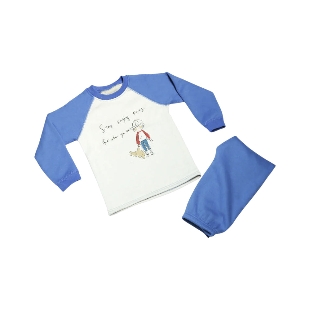 BOYS L/S 2PC PAJAMA SUIT MZW-24 4-5 YEAR 53A