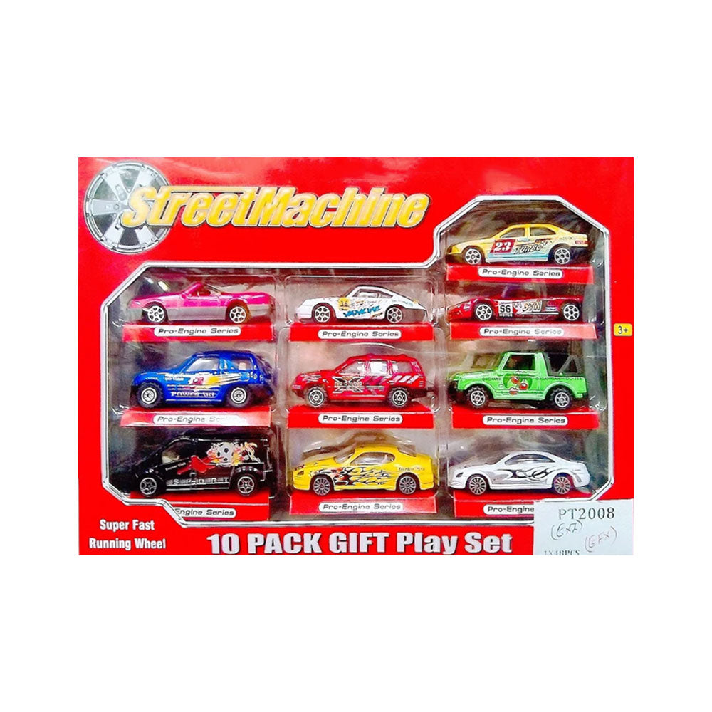 PT2008 STREET MACHINE CAR DINKY 10PCS