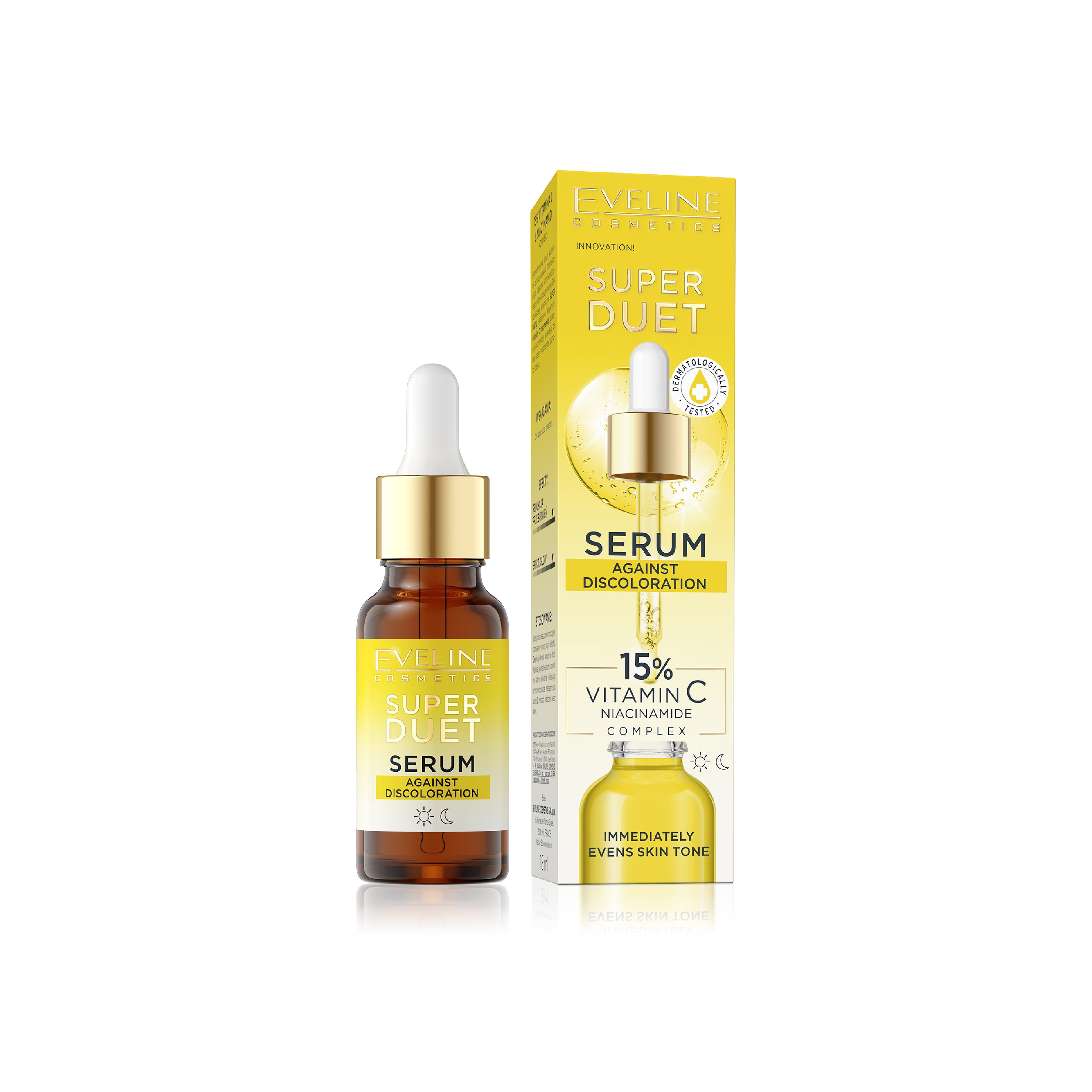 EVELINE SUPER DUET SERUM AGAINST DISOLARATION 15% VITAMIN C