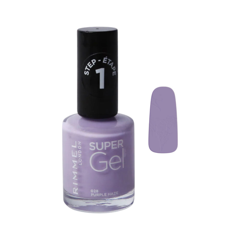 RIMMEL SUPER GEL NAIL POLISH 028-PURPLE HAZE 12ML