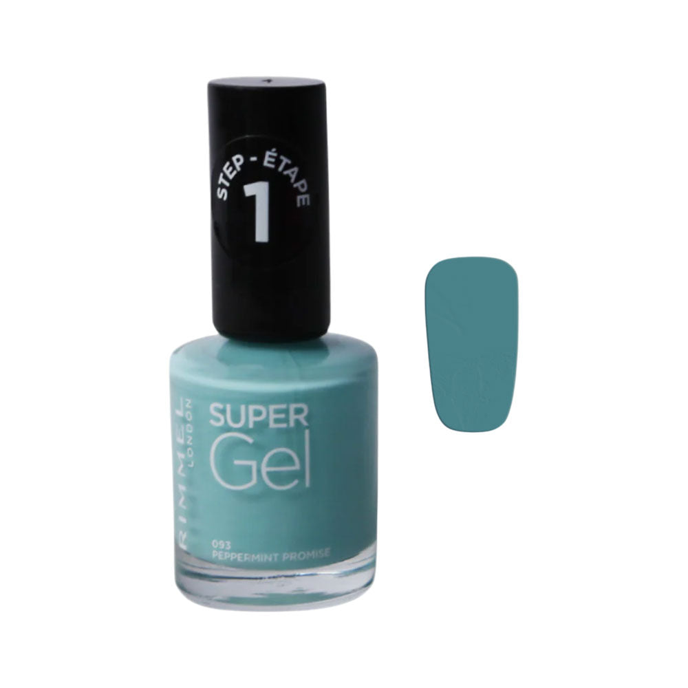 RIMMEL SUPER GEL NAIL POLISH 093-PEPPERMINT PROMISE 12ML