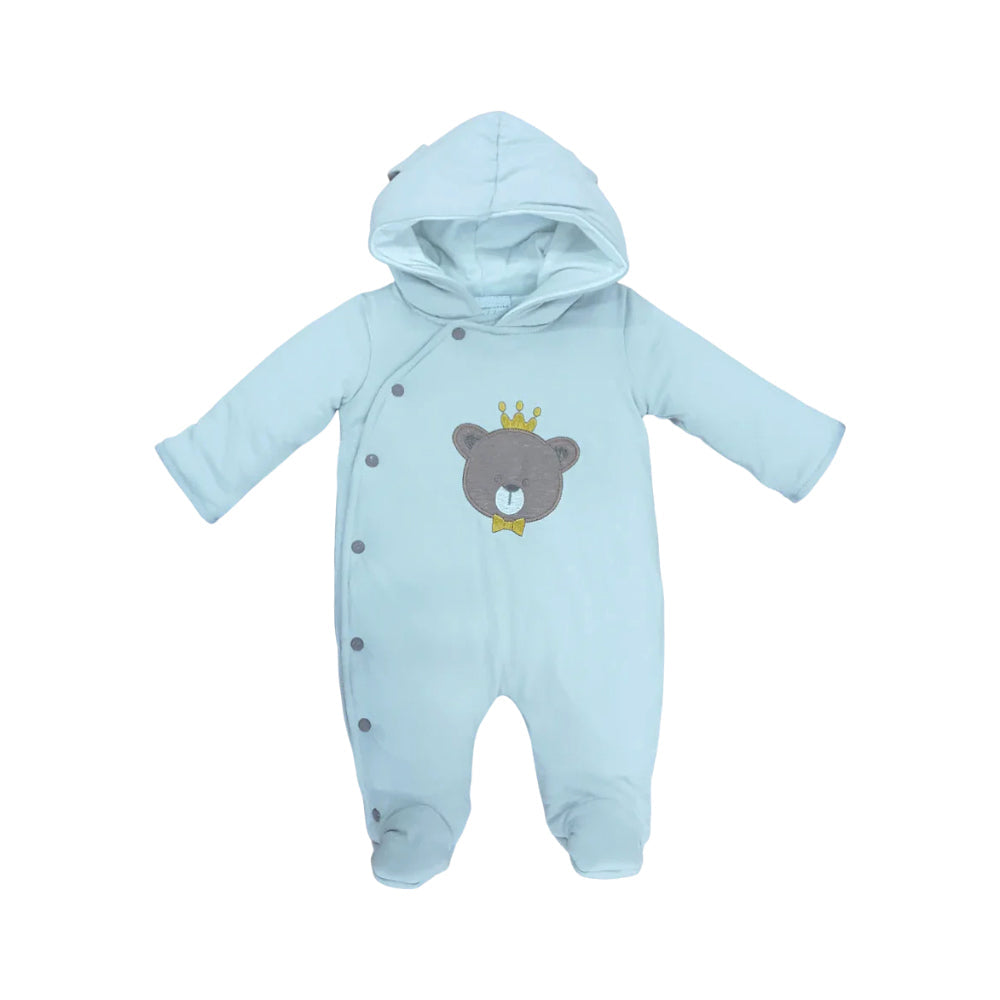 BOYS L/S QUILTED ROMPER HOODED MZW-24 0-3M 241-008