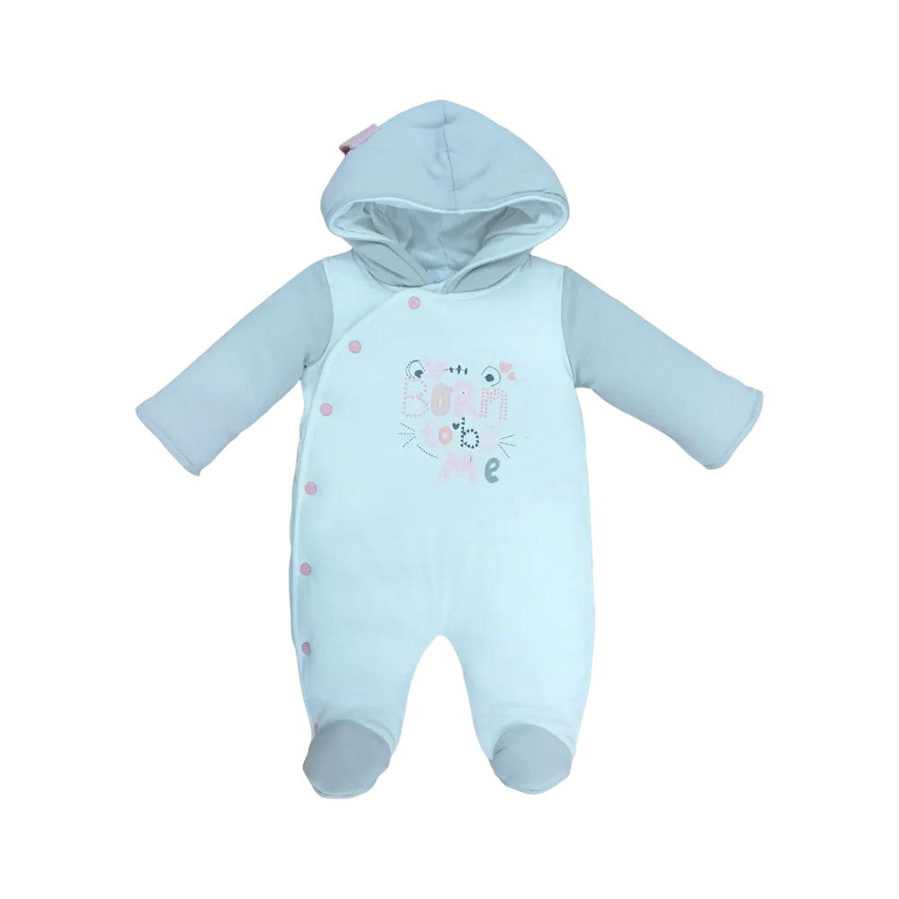 BOYS L/S QUILTED ROMPER HOODED MZW-24 0-3M 241-020