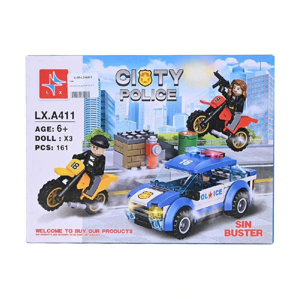 LX-A411 CITY CATCH THIEF BLOCKS 161PCS
