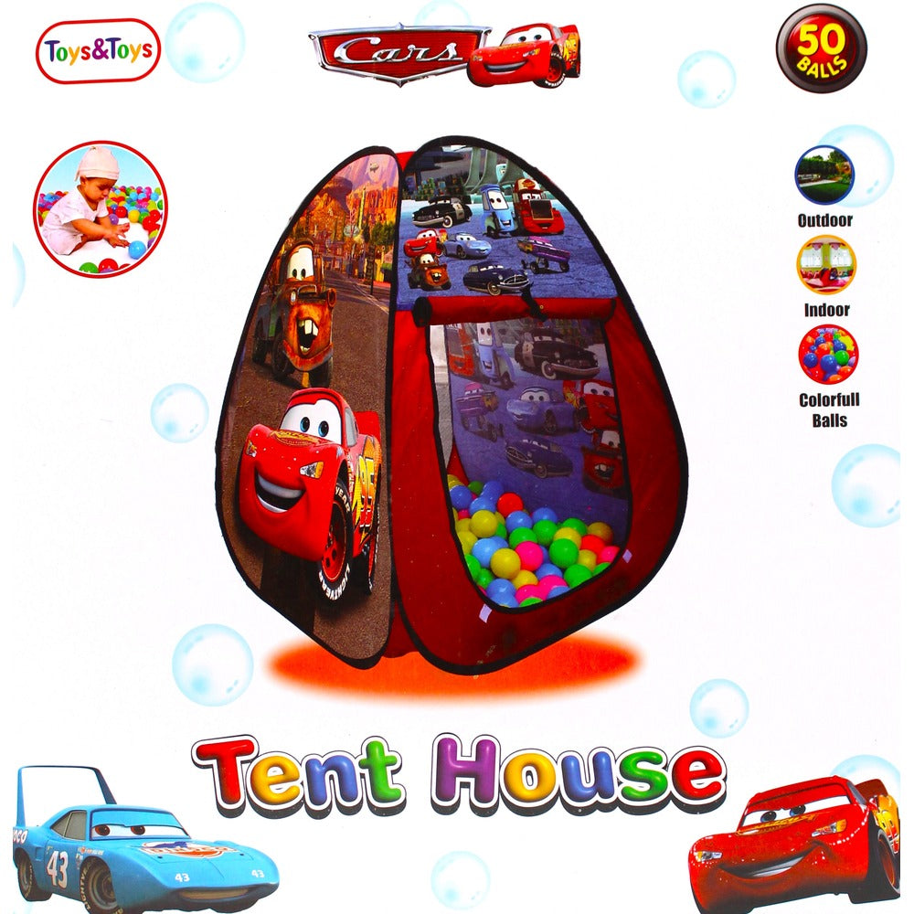 TH-07S CARS PLAY TENT WITH 50 BALLS