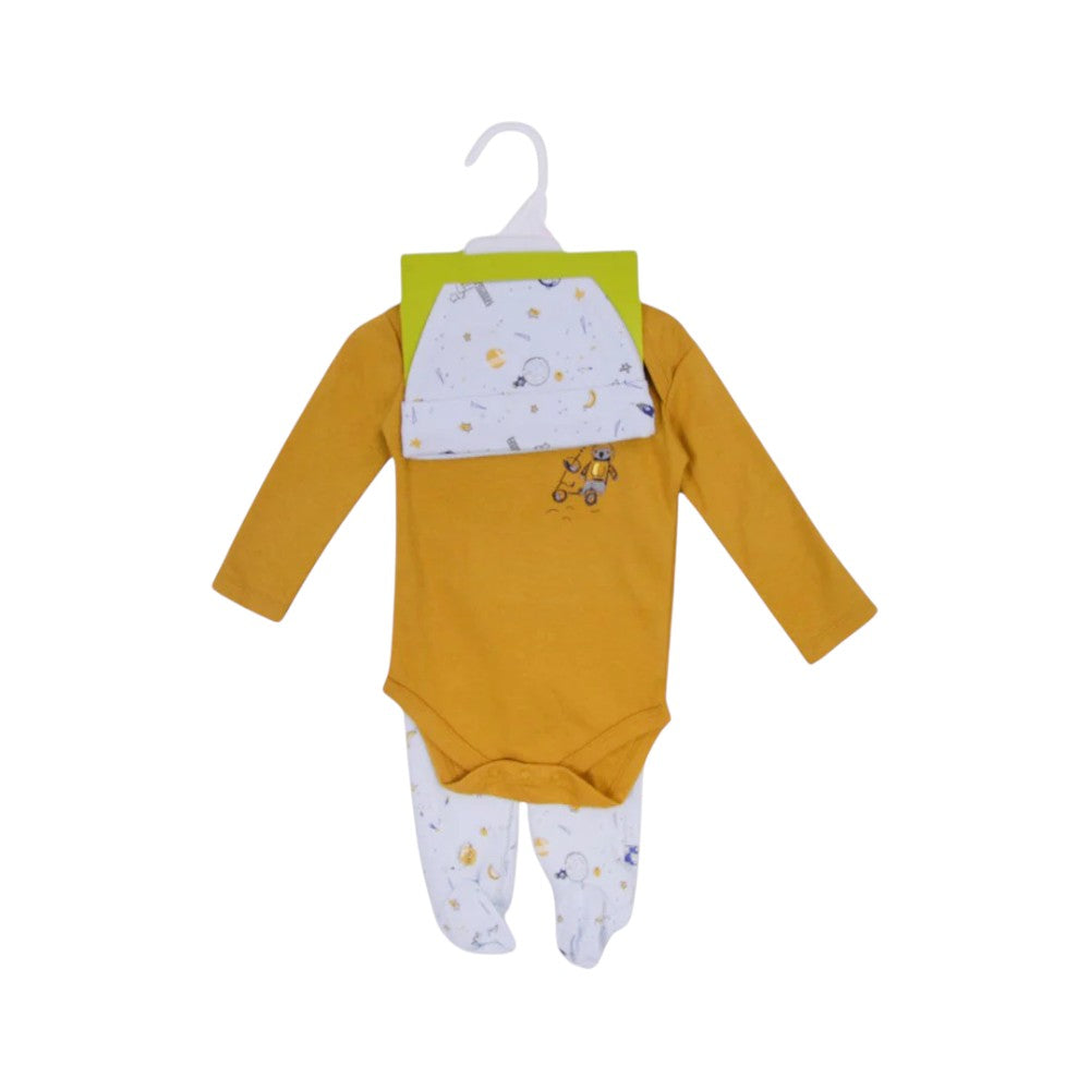 BOYS L/S 3PC PAJAMA SUIT L/W MZS-25 0-3M M&P001