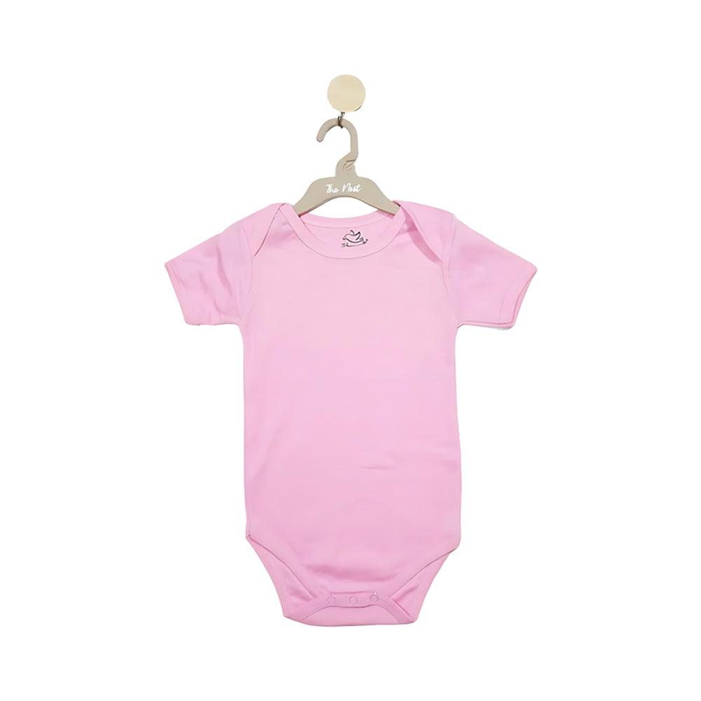 BODY SUIT SHORTSLEEVE (PINK) 0-3 M 1049