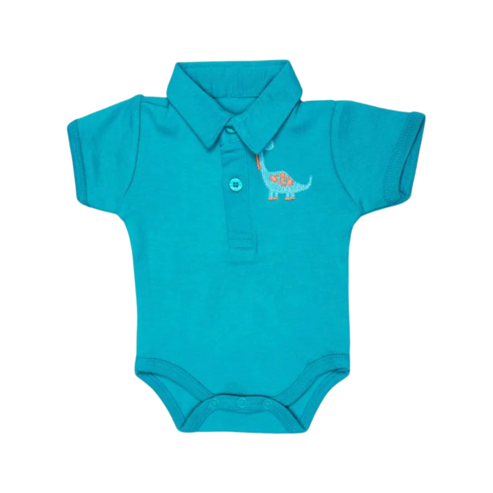 SHORT SLEEVE BODY SUIT WITH COLLAR NEW BORN # 2969