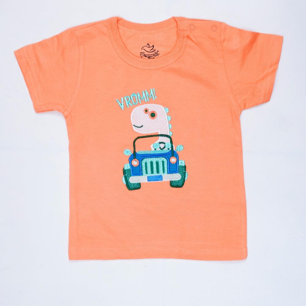 SHORT SLEEVE 2 BUTTON T-SHIRT NEW BORN # 2976