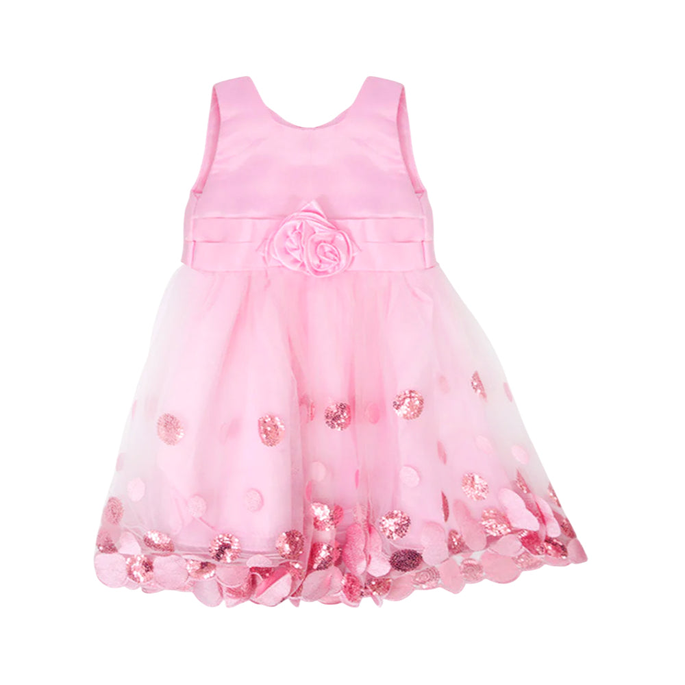 GIRLS S/L FANCY FROCK MZS-25 2-3 YEAR A15 W.G