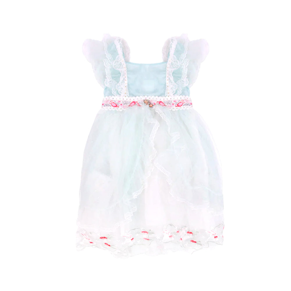 GIRLS S/L FANCY FROCK MZS-25 4-5 YEAR A21 W.G