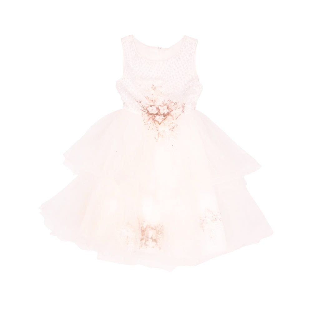 GIRLS S/L FANCY FROCK MZS-25 6-7 YEAR 9027 M.G