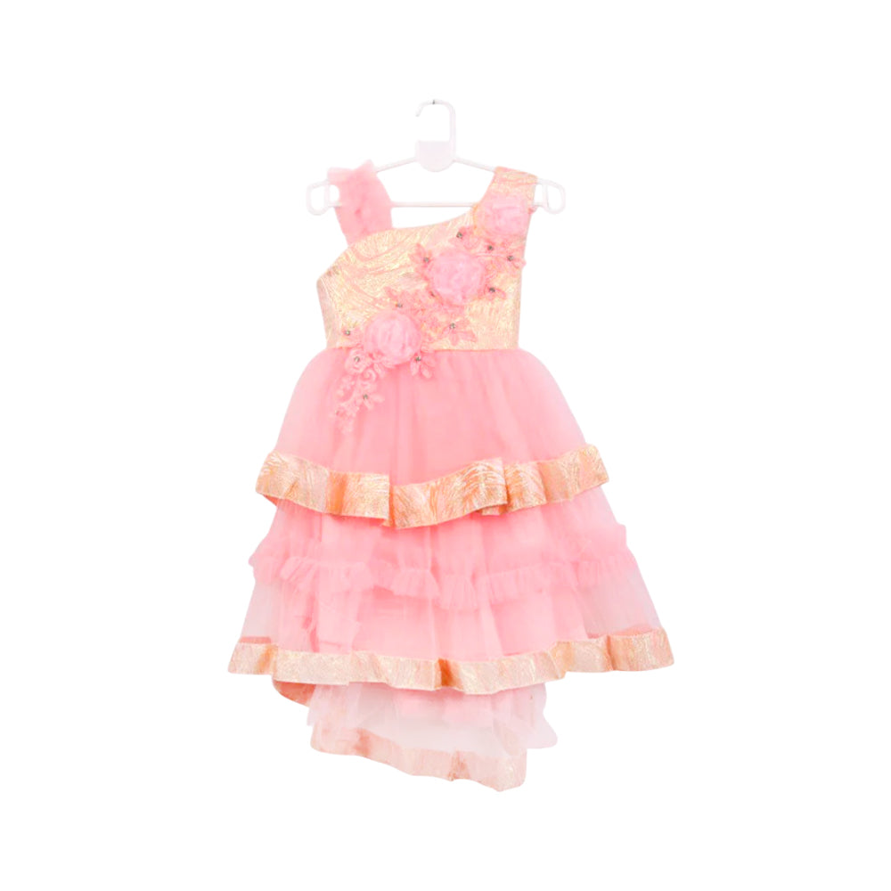 GIRLS S/L FANCY FROCK MZS-25 5-6 YEAR W2036 M.G