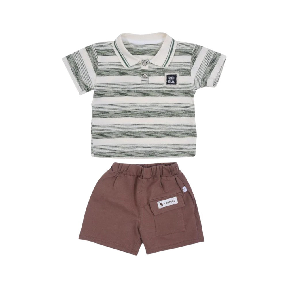 BOY S/S 2PC KNICKER SUIT MZS-25 12-18M BS-1 W/G