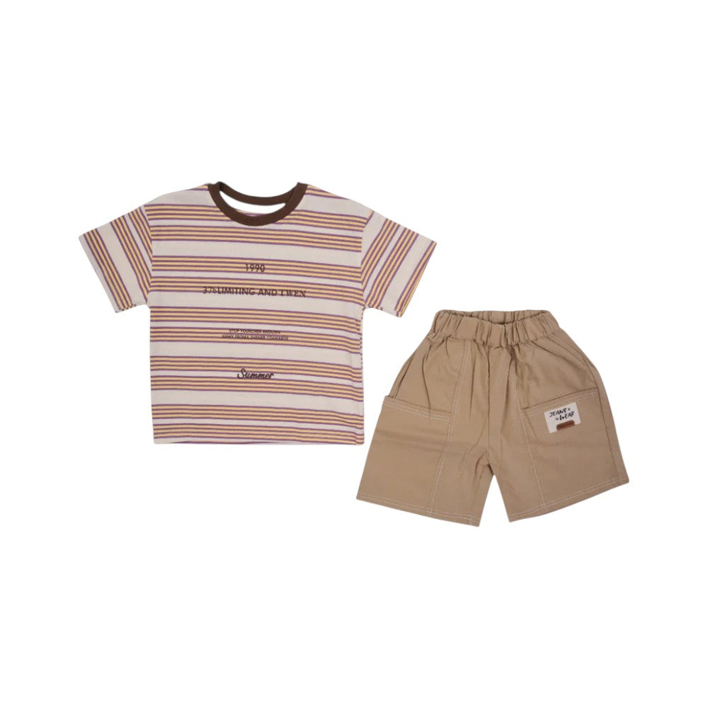 BOY S/S 2PC KNICKER SUIT MZS-25 4-5 YEAR BS-7 W/G
