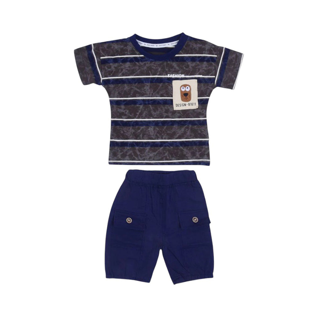 BOY S/S 2PC KNICKER SUIT MZS-25 12-18M 0108 W/G