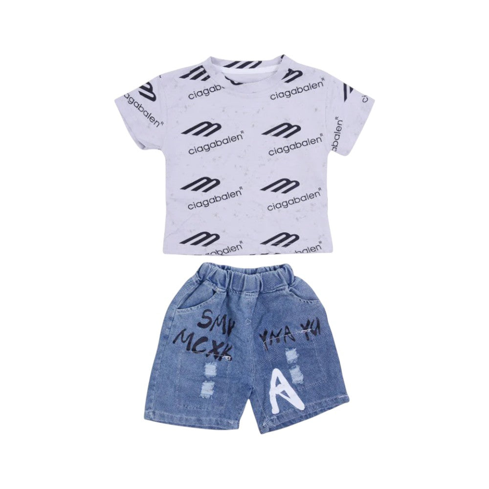 BOY S/S 2PC KNICKER SUIT MZS-25 18-24M 01010 W/G