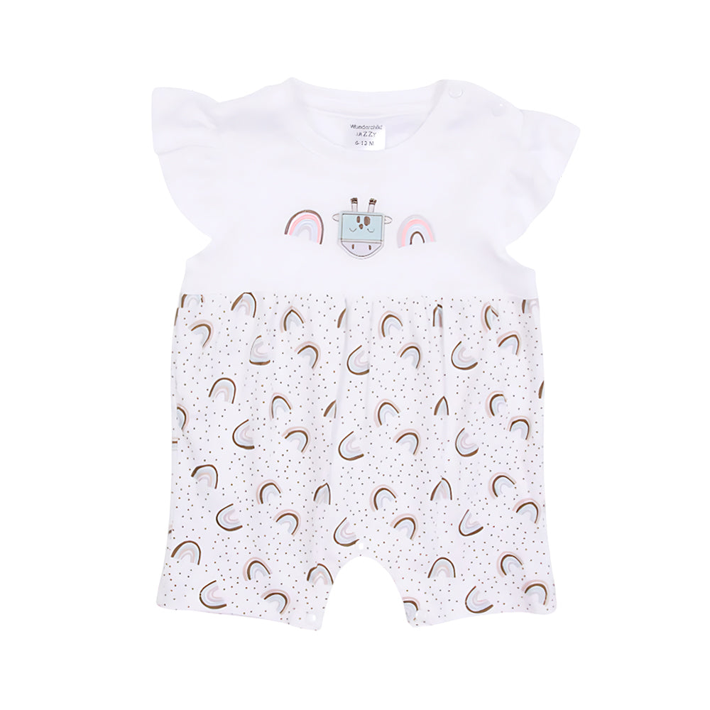 GIRLS S/S ROMPER ORGANIC IRS-25 6-9M 244-010