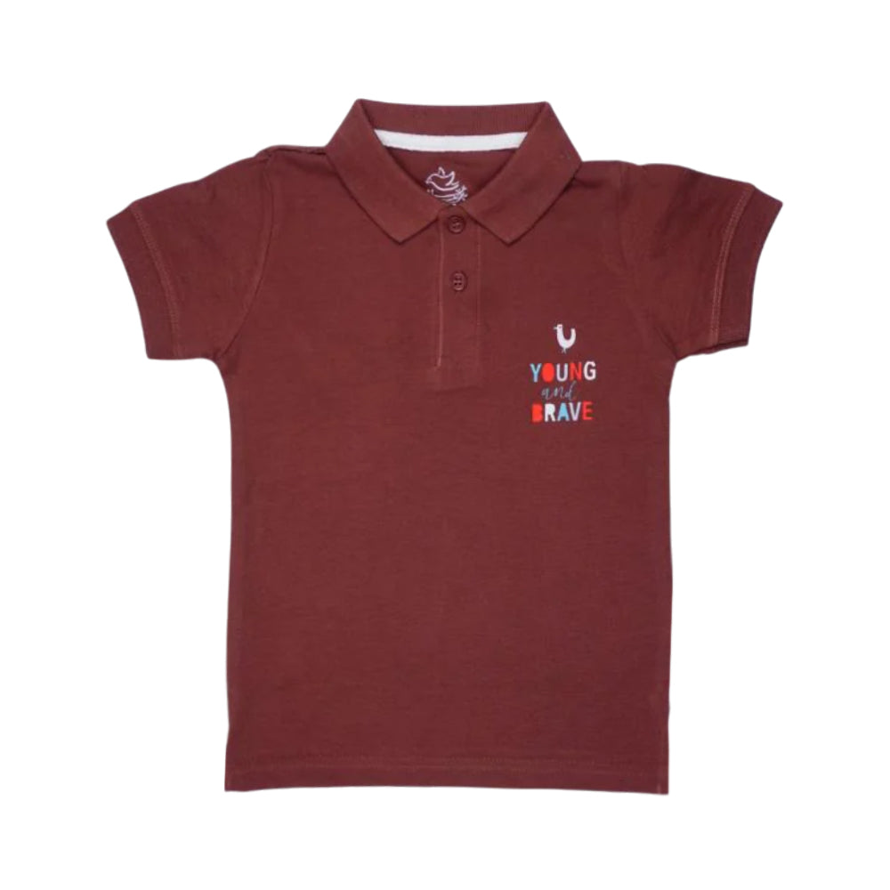 POLO WITH FLAT KNIT COLLAR 2-3 YEARS