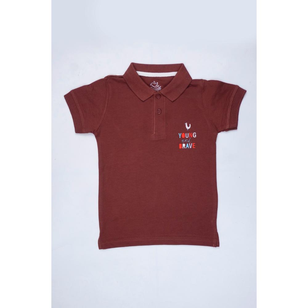 POLO WITH FLAT KNIT COLLAR 2-3 YEARS