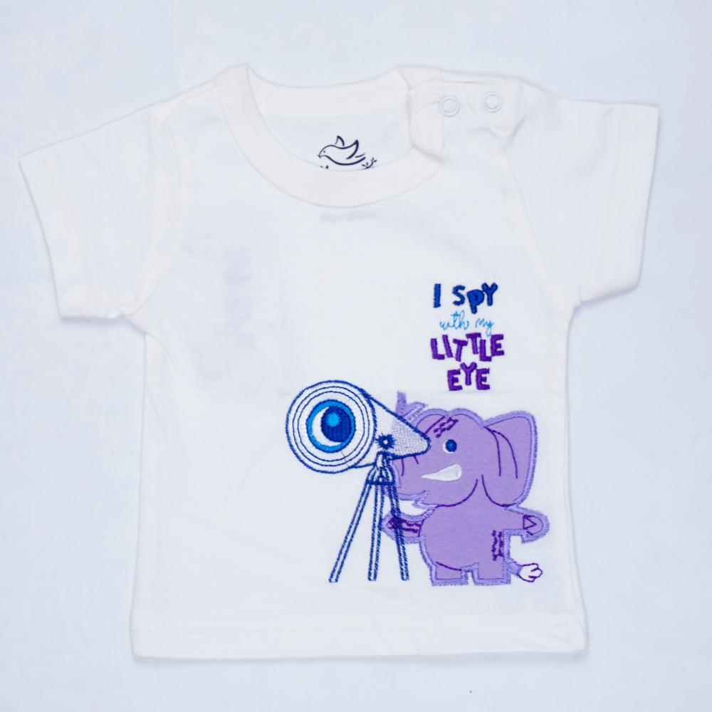 SHORT SLEEVE 2 BUTTON T-SHIRT NEW BORN