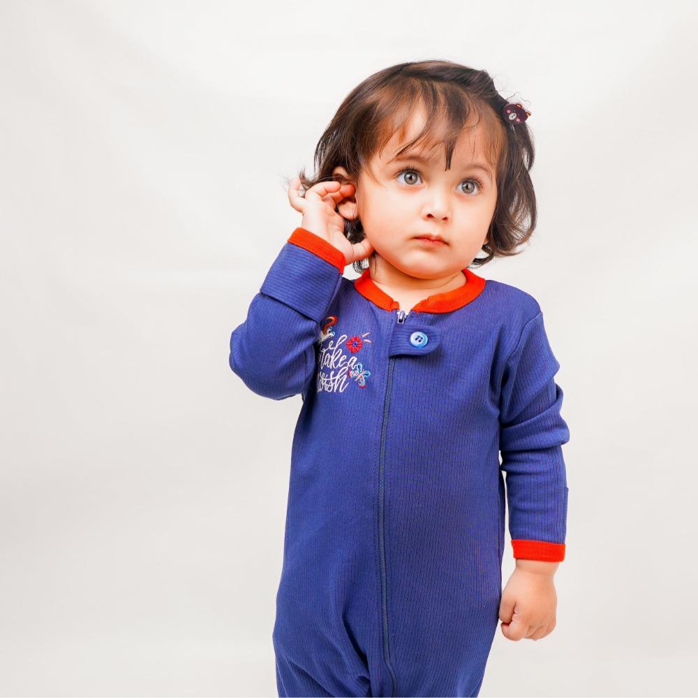 CROSS BUTTON SLEEPING SUIT WITH ZIP 2833 NEW BORN