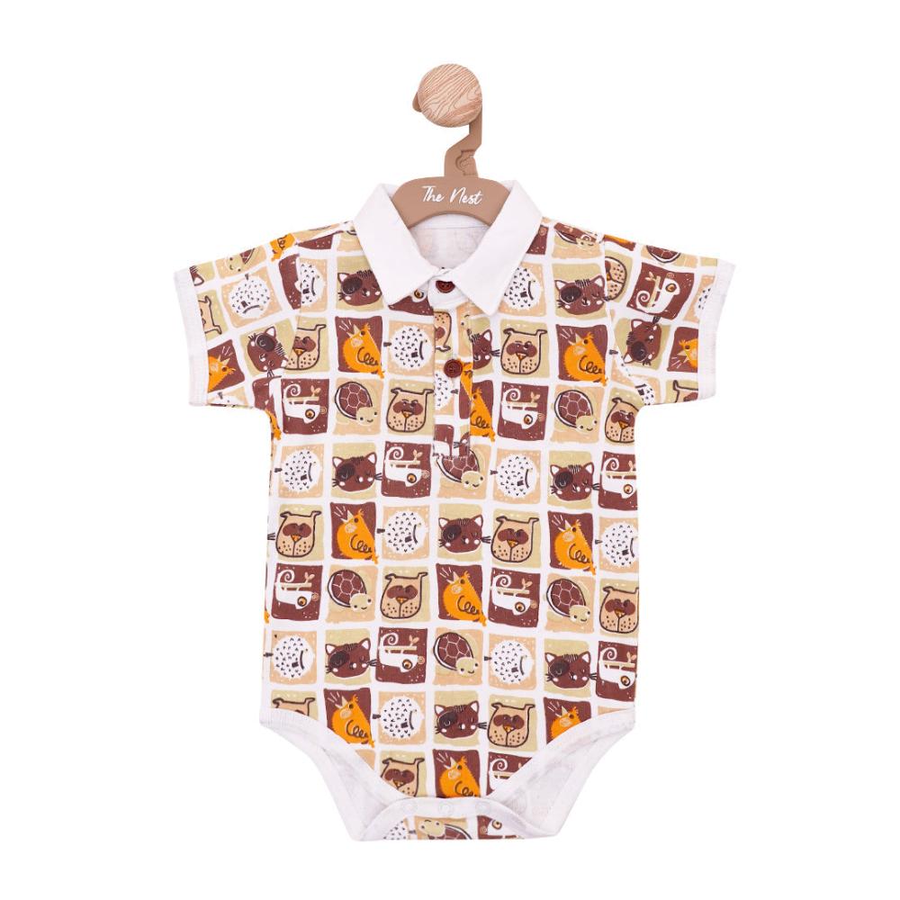 SHORT SLEEVE BODY SUIT WITH COLLAR 2846 NEW BORN