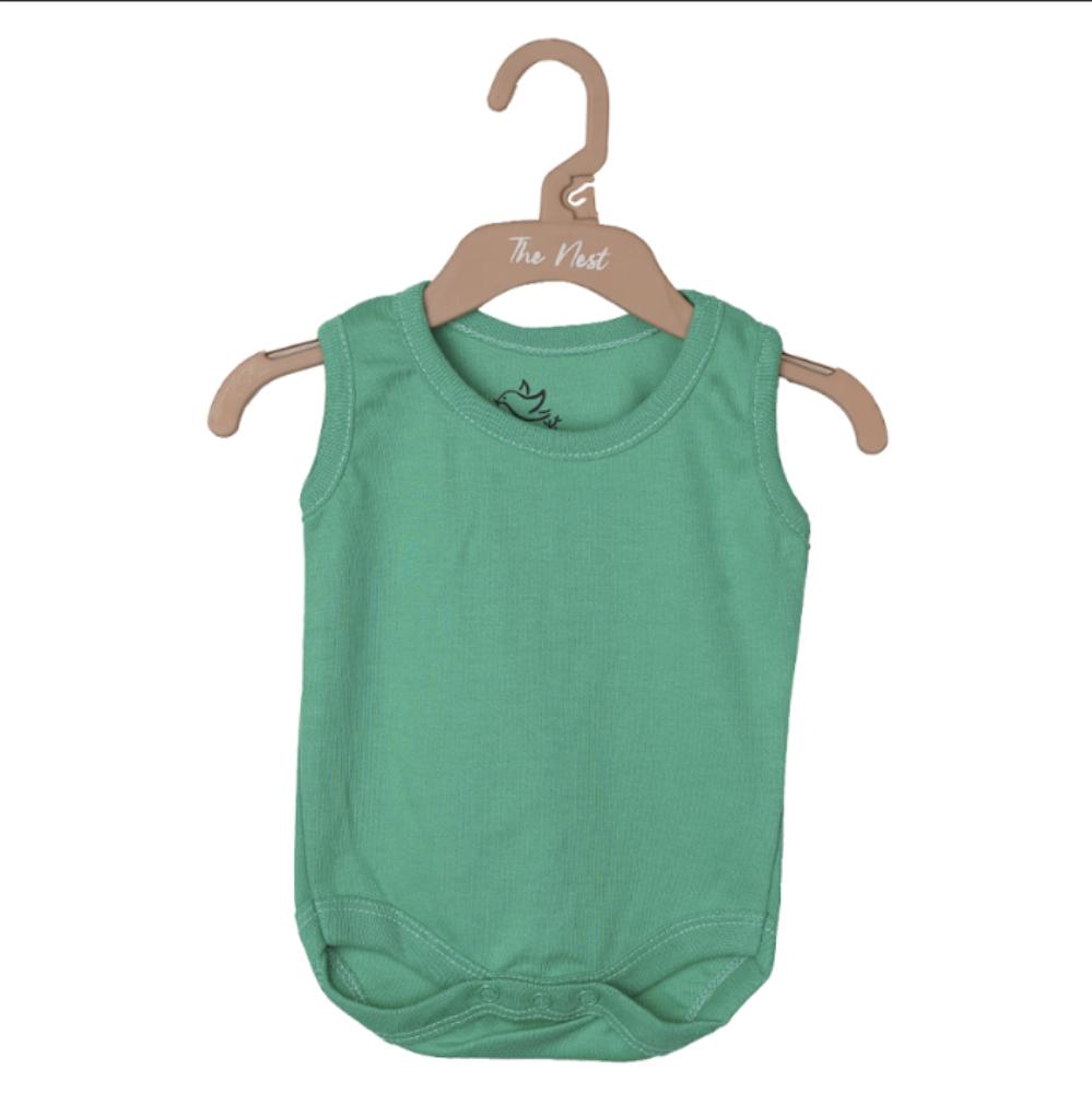 SLEEVE LESS BODYSUIT (GREEN) 1061 0-3 M