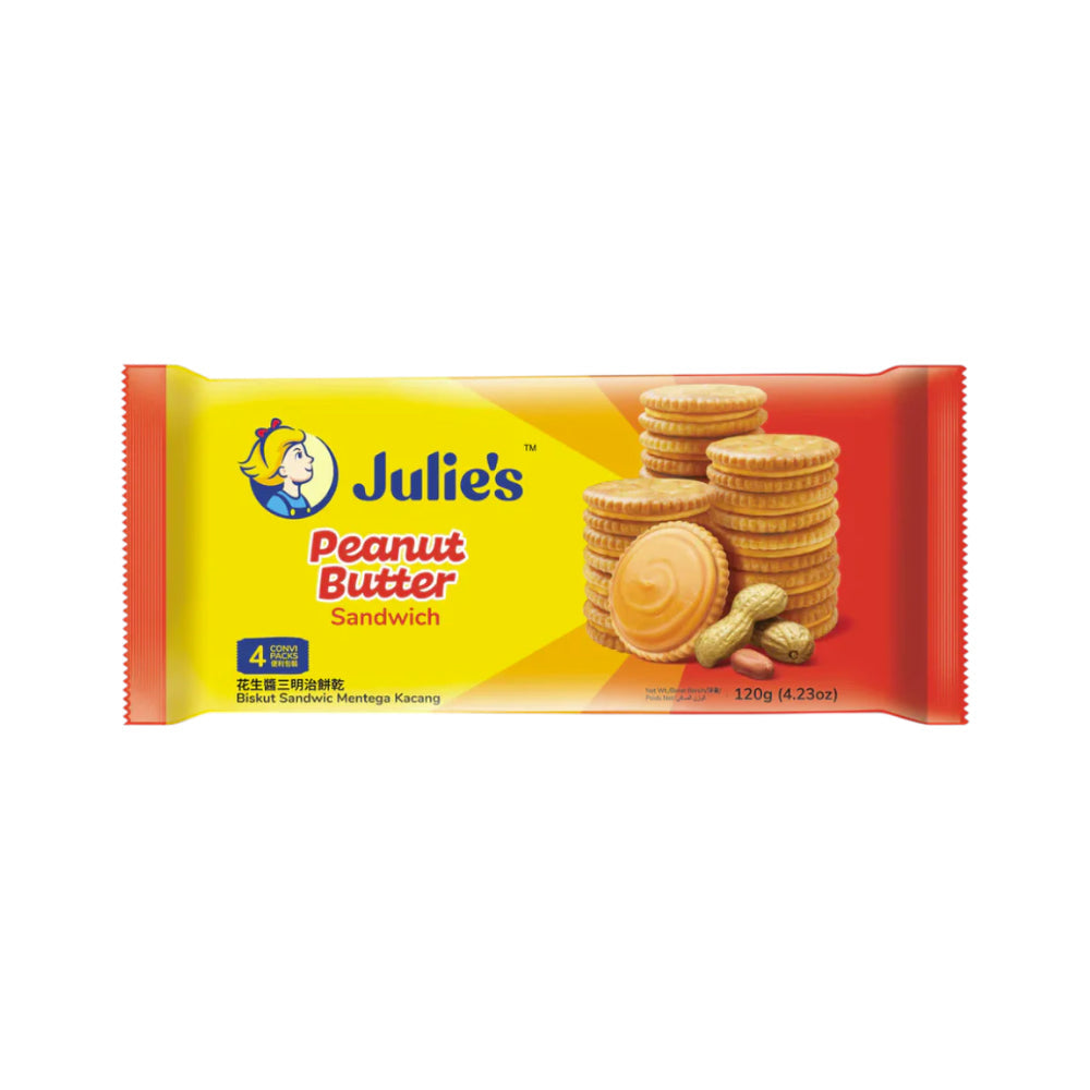 JULIES PEANUT BUTTER SANDWICH BISCUITS 120 GM