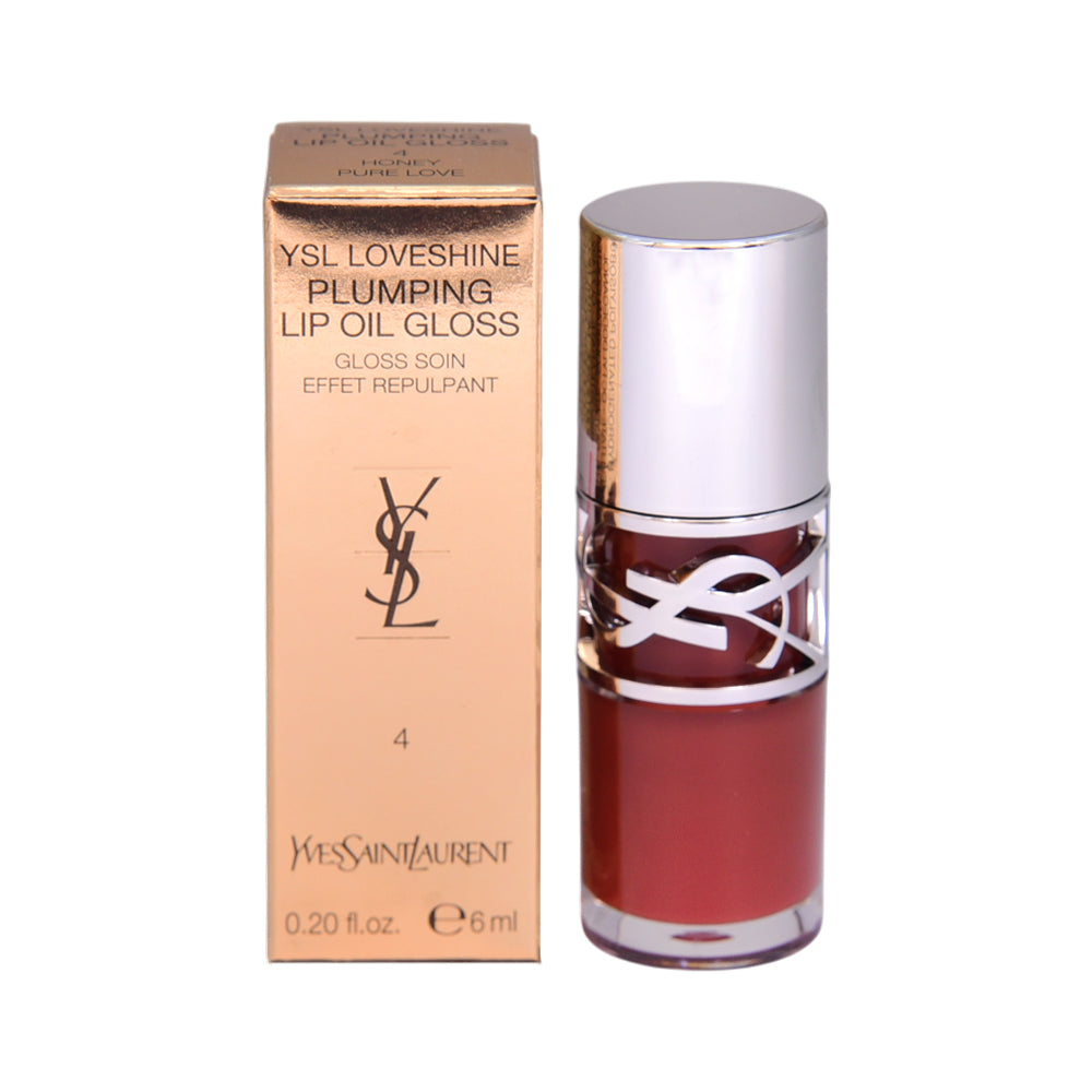 YSL LOVESHINE PLUMPING LIP OIL GLOSS 4 HONEY PURE