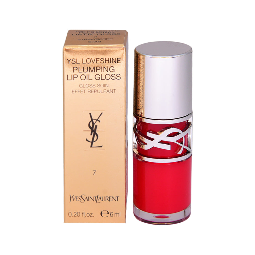 YSL LOVESHINE PLUMPING LIP OIL GLOSS 7 STRAWBERRY