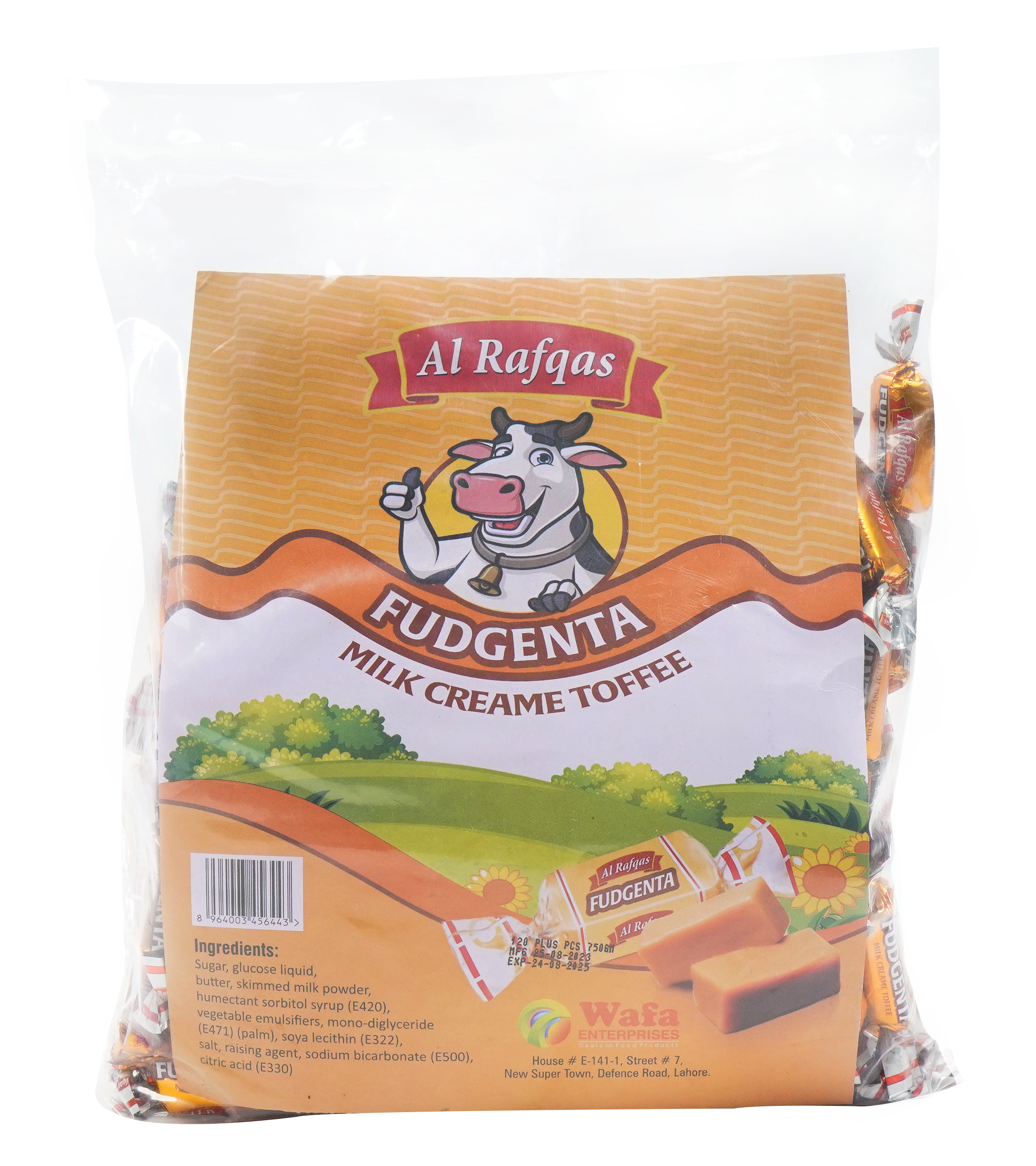 AL RAFQAS FUDGENTA MILK CREAM TOFFEE POUCH 750 GM